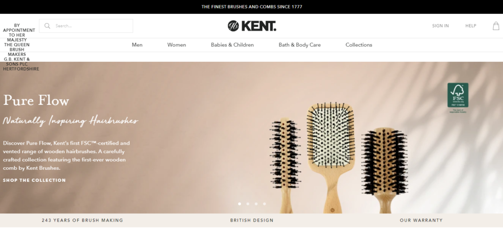 Kent Boar Bristle Brush